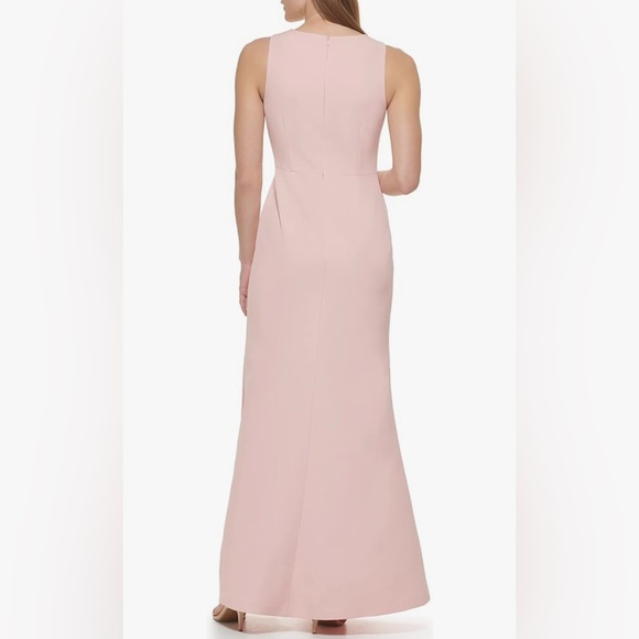 Eliza J Ruffle Drape Sleeveless Maxi Dress Evening Gown Size 6 Wedding Guest - Picture 2 of 16